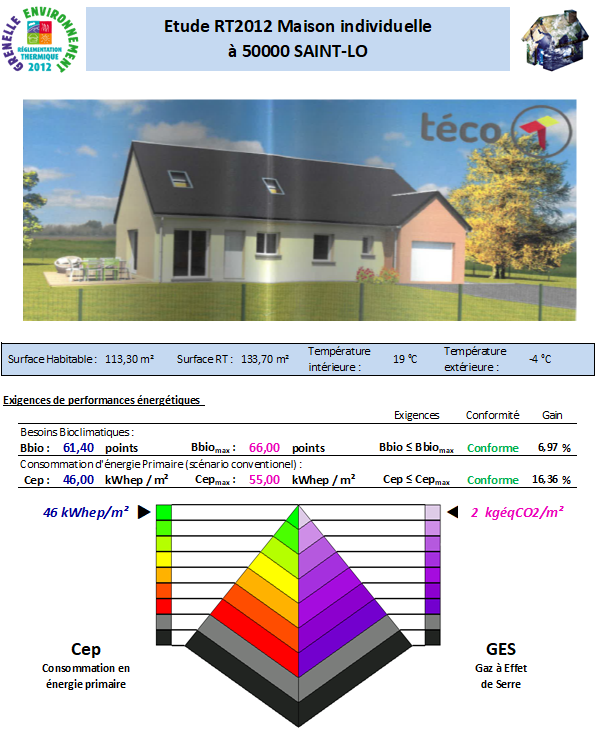 RT2012 - Avenir Thermique - Manche 50000 SAINT-LO - TECO