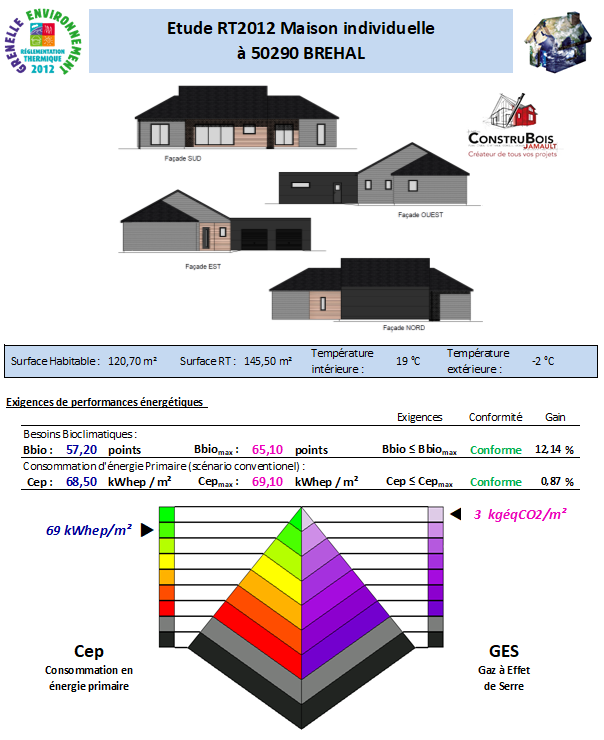 RT 2012 - Avenir Thermique - Manche 50290 BREHAL ConstruBois Jamault