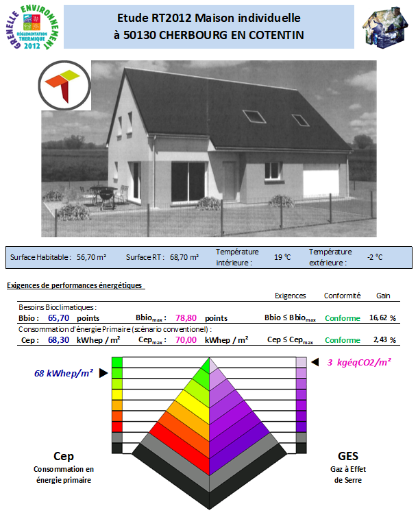 RT2012 - Avenir Thermique - Manche 50130 Cherbourg en Cotentin Maison Teco