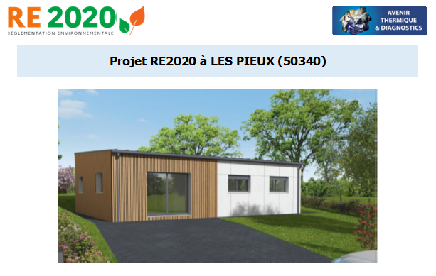 Etude thermique RE2020 + ACV à LES PIEUX 50340