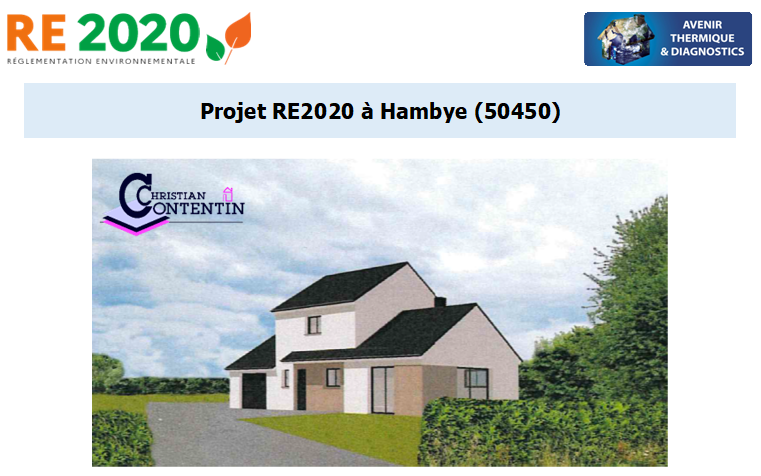 Etude thermique RE2020 + ACV à Hambye 50450
