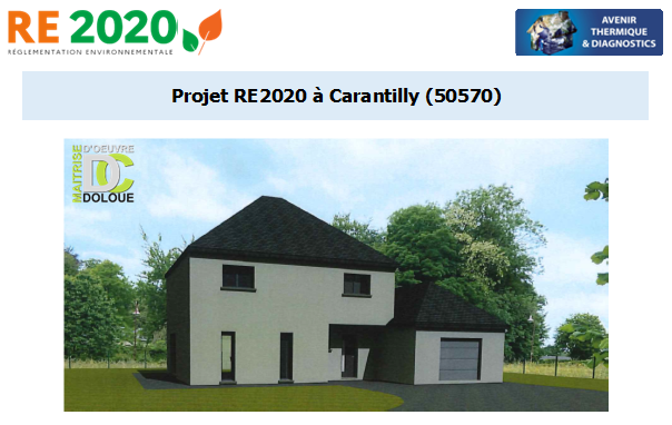 Etude thermique RE2020 + ACV à Carantilly 50570