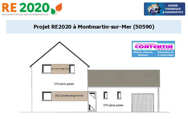 Etude thermique RE2020 + ACV à Montmartin-sur-Mer 50590
