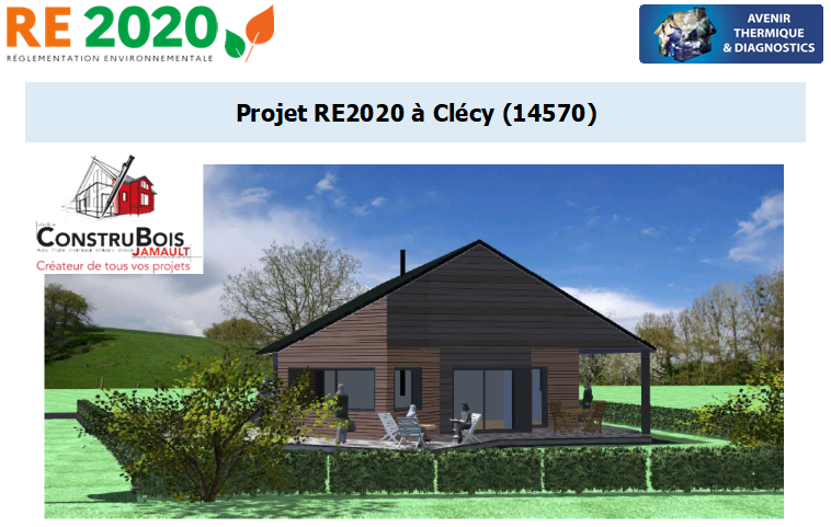 Etude thermique RE2020 + ACV à Clécy 14570