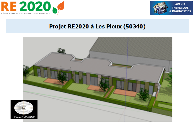 Etude thermique RE2020 + ACV à Les Pieux 50340