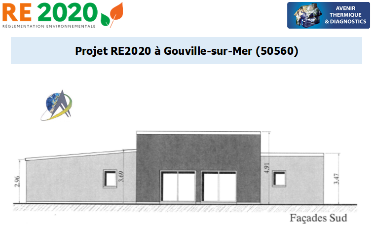 Etude thermique RE2020 + ACV à Gouville-sur-Mer 50560