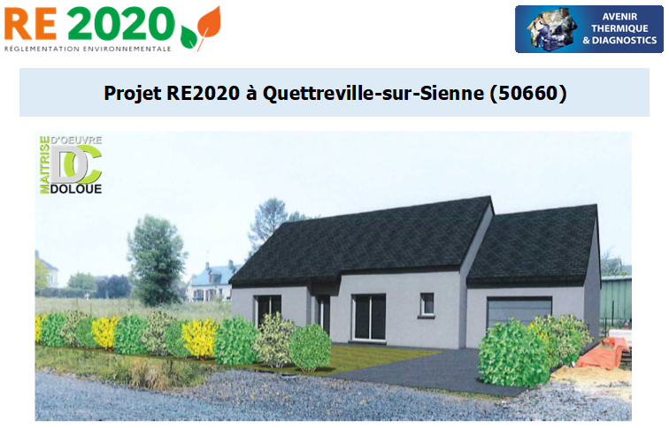 Etude thermique RE2020 + ACV à Quettreville-sur-Sienne 50660