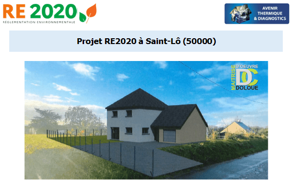 Etude thermique RE2020 + ACV à Saint-Lô 50000