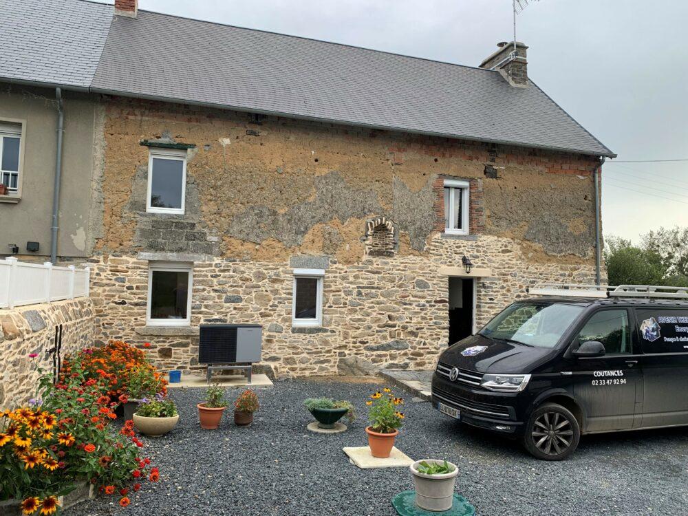 Installation d'une pompe à chaleur VIESSMANN à HAUTEVILLE-LA-GUICHARD 50570