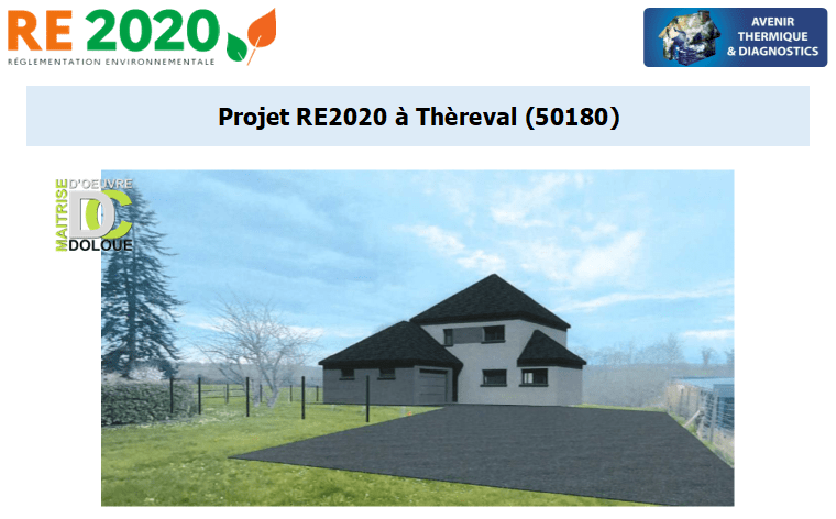 Etude thermique RE2020 + ACV à Thèreval 50180