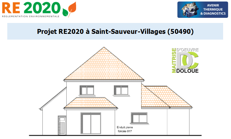 Etude thermique RE2020 + ACV à Saint-Sauveur-Villages 50490