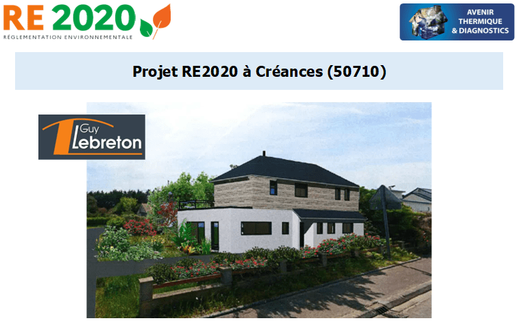 Etude thermique RE2020 + ACV à Créances 50710
