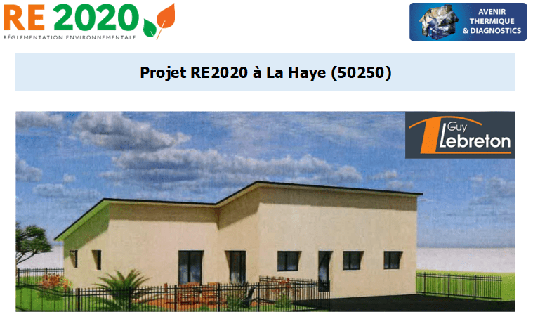 Etude thermique RE2020 + ACV à La Haye 50250