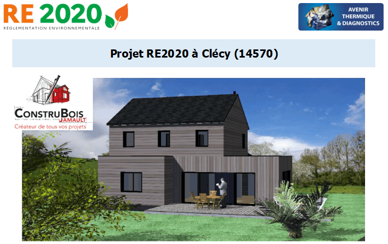 Etude thermique RE2020 + ACV à Clécy 14570