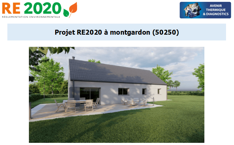 Etude thermique RE2020 + ACV à montgardon 50250
