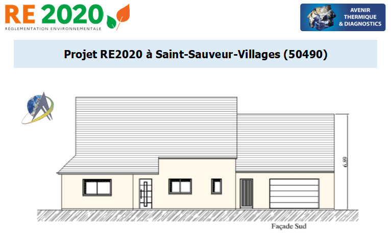 Etude thermique RE2020 + ACV à Saint-Sauveur-Villages 50490