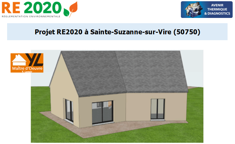 Etude thermique RE2020 + ACV à Sainte-Suzanne-sur-Vire 50750
