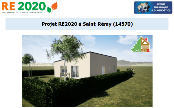 Etude thermique RE2020 + ACV à Saint-Rémy 14570