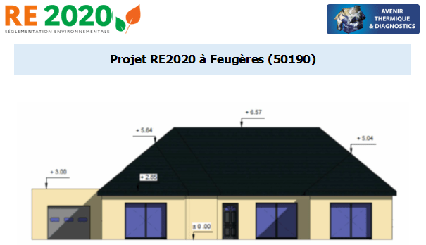 Etude thermique RE2020 + ACV à Feugères 50190