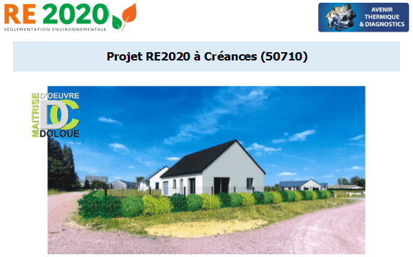 Etude thermique RE2020 + ACV à Créances 50710