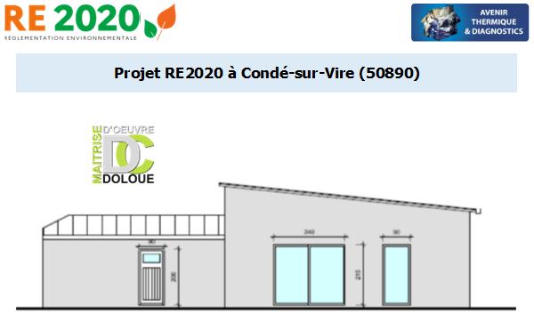 Etude thermique RE2020 + ACV à Condé-sur-Vire 50890